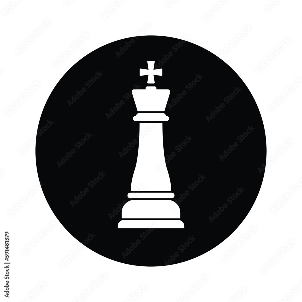 white king chess symbol black background white king chess symbol black background