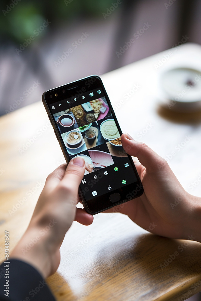 Hipster Style: Young Couple Taking Selfie in Trendy Coffee Shop on Smartphone Hipster Style: Young Couple Taking Selfie in Trendy Coffee Shop on Smartphone