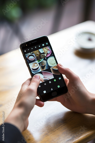 Wallpaper Mural Hipster Style: Young Couple Taking Selfie in Trendy Coffee Shop on Smartphone Torontodigital.ca
