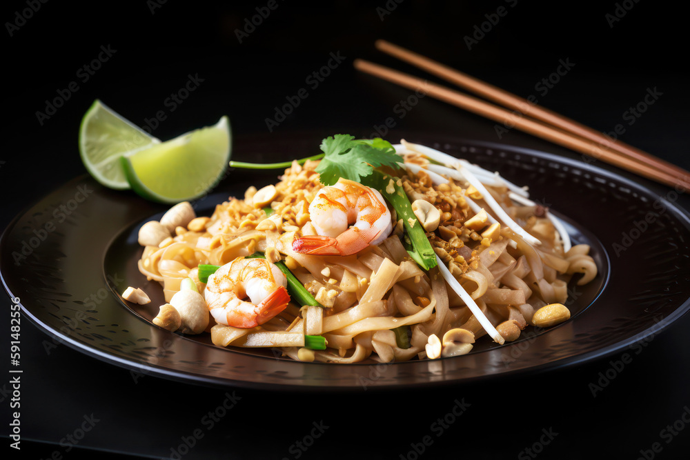 pad thai with shrimp (Created with Generative Art Tools) pad thai with shrimp (Created with Generative Art Tools)