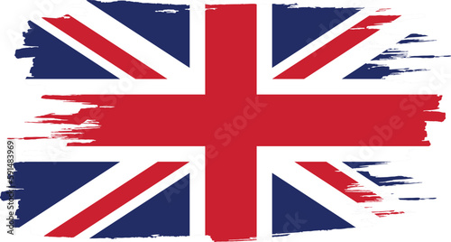 Brushstroke flag of  UNITED KINGDOM