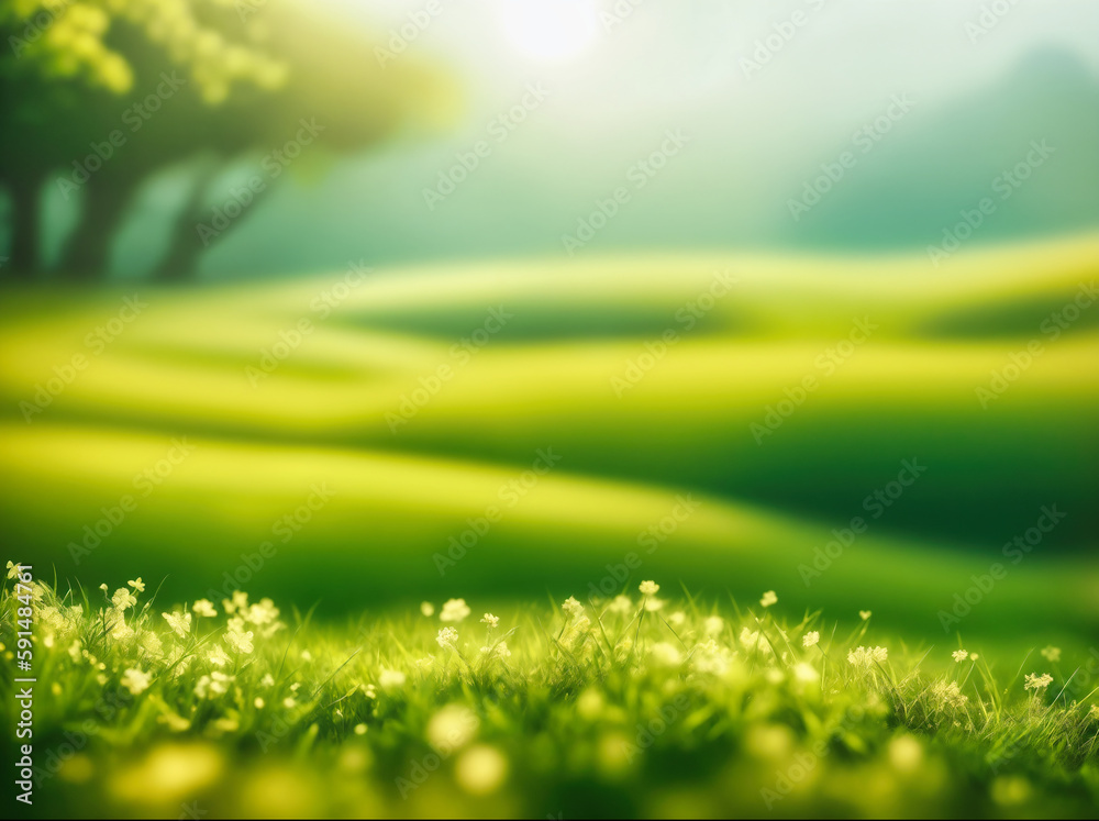 Fototapeta premium beautiful natural landscape with bokeh in Background.