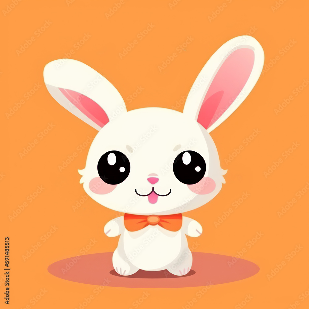 Fototapeta premium cartoon rabbit (Created with Generative Art Tools)