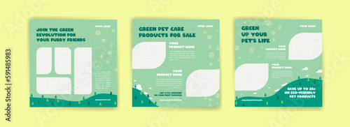 Eco-friendly pet product banner template