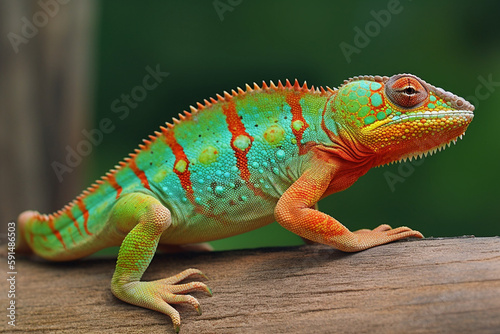 Colourful  Cameleon   Generative Ai © DigitalGold