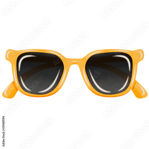 Yellow Watercolor sunglasses.