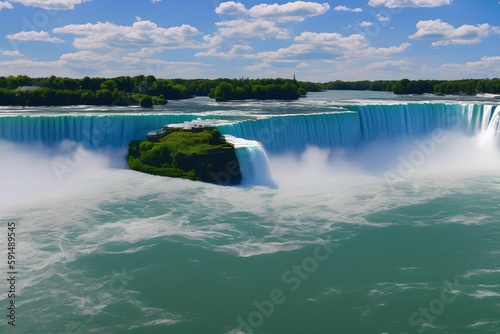 photographie professionnelle panoramique    long terme des chutes du Niagara  c  t   am  ricain  point de vue parfait  generative ai