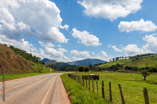 road between mountains in Minas Gerais  Brazil