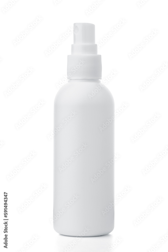 Plastic Clean Three blank bottles With Dispenser Pump on white background Plastic Clean Three blank bottles With Dispenser Pump on white background