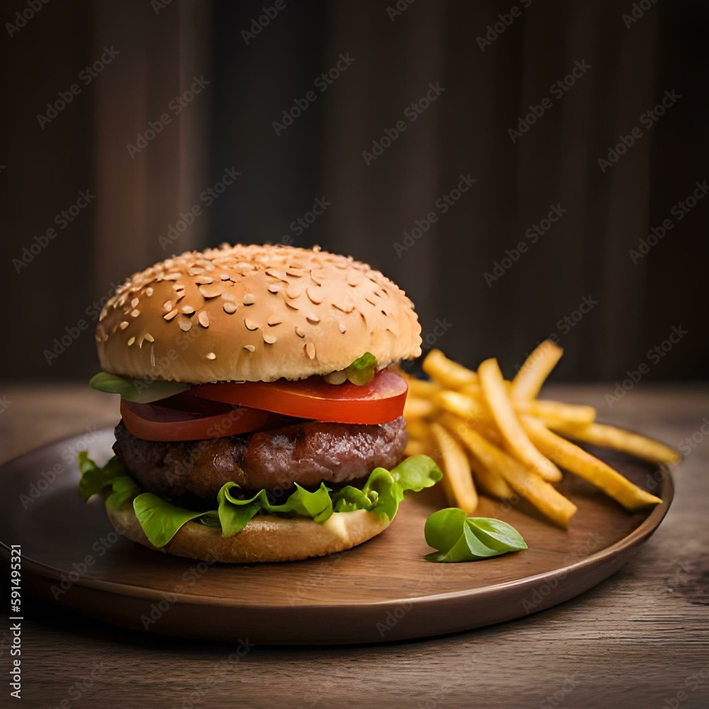 Burger and Fries Stock food online Burger and Fries Stock food online