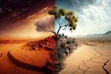 World Day To Combat, desertification and drought illustration generative ai