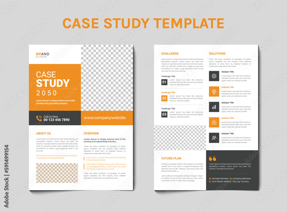 Case study flyer template design Case study flyer template design