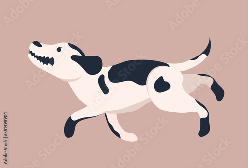 Concept Dog body language. A heartwarming flat vector illustration tailored for web use, showcasing an alluring cartoon concept on a white background. Vector illustration.