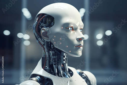 Futuristic AI-powered robot 