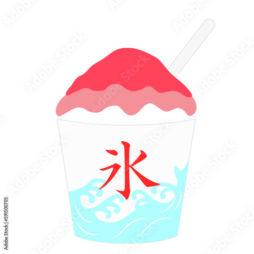 カップに入ったカキ氷
