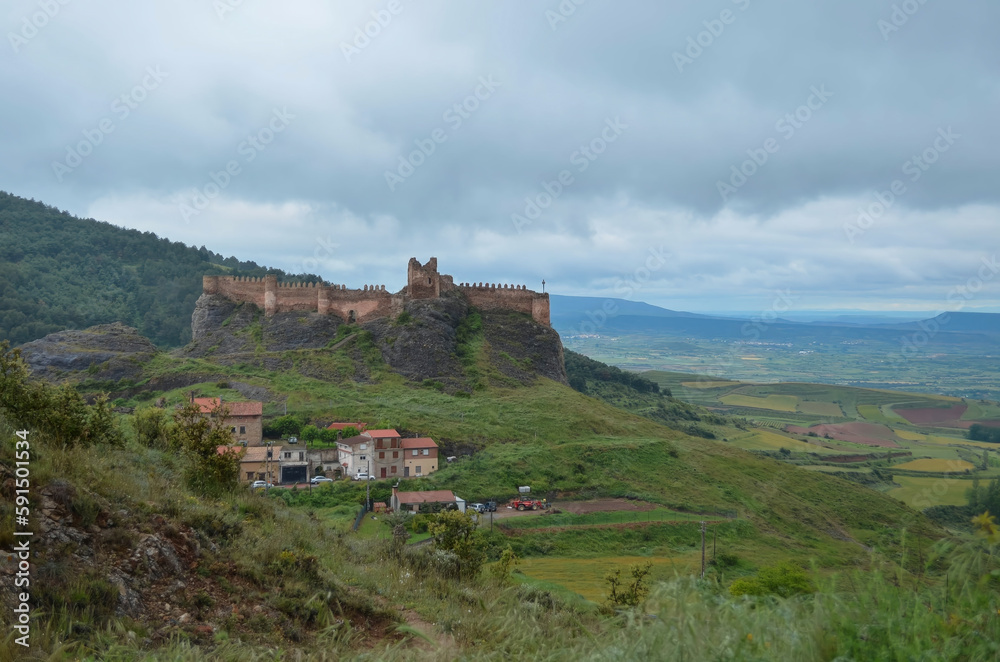 The castle of Clavijo in the distance.