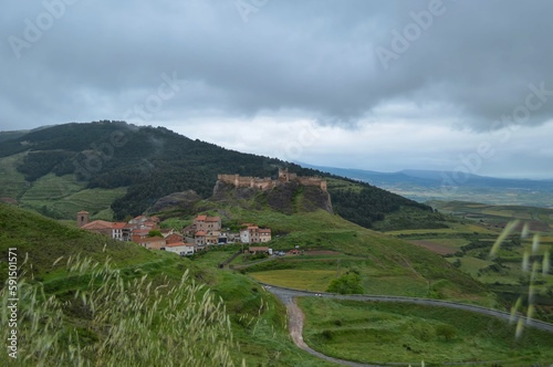 The castle of Clavijo in the distance. photo