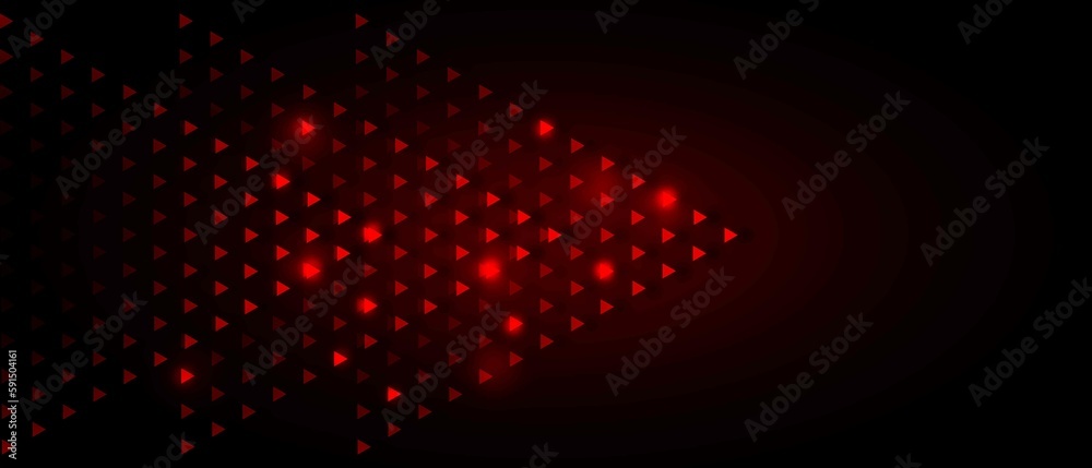 Obraz premium Arrows Light red Abstract Futuristic Speed on Black Background