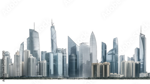 city skyscrapers, skyline, buildings, architecture