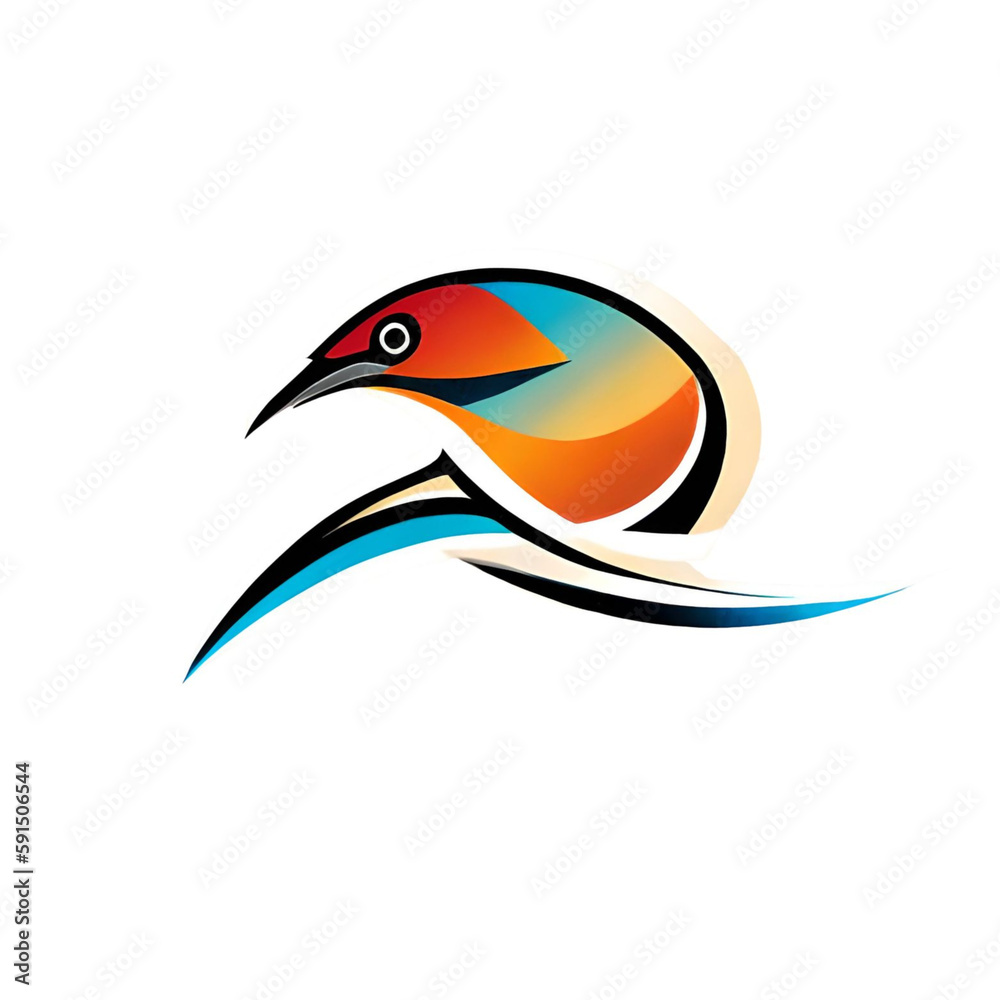 Naklejka premium illustration of a bird logo generated with Ai