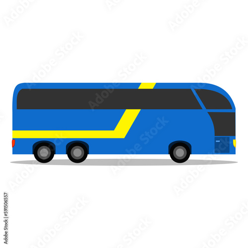 blue bus vector illustration for children's book