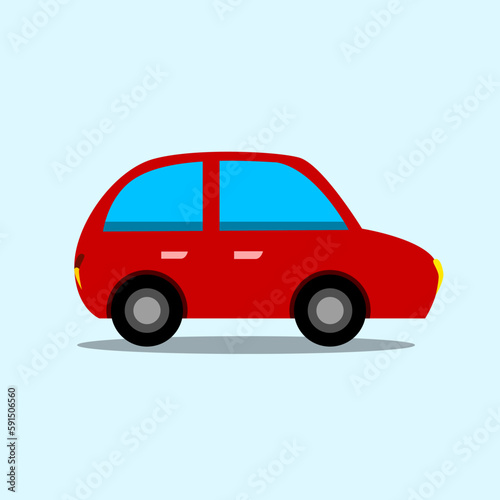 car illustration in red color for children s book