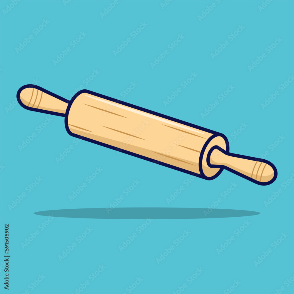 Rolling pin vector illustration. Rolling pin icon concept isolated. Flat design