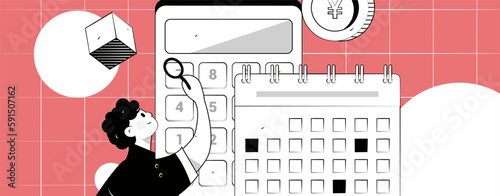Online shopping payment safety characters flat vector concept operation hand drawn illustration
