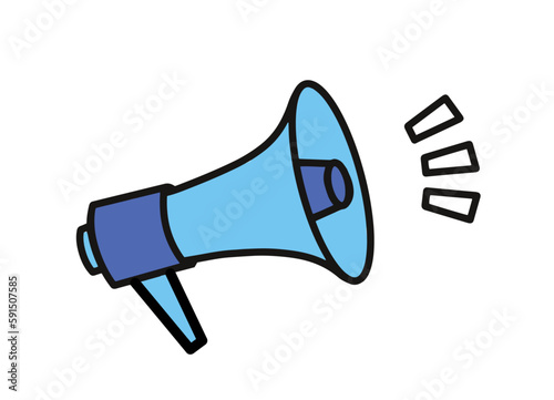 megaphone 青いメガホン