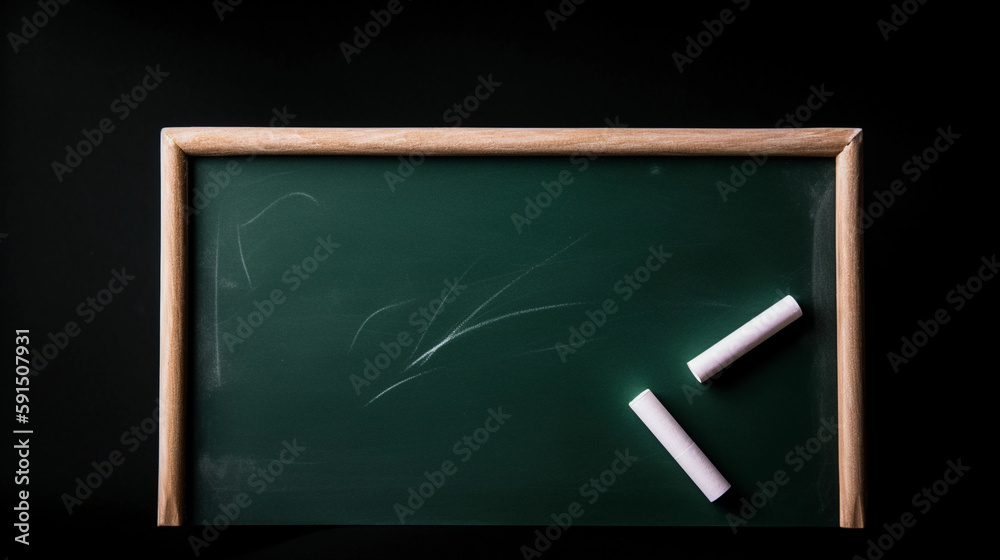 empty chalkboard with copy space or text area. generative ai empty chalkboard with copy space or text area. generative ai
