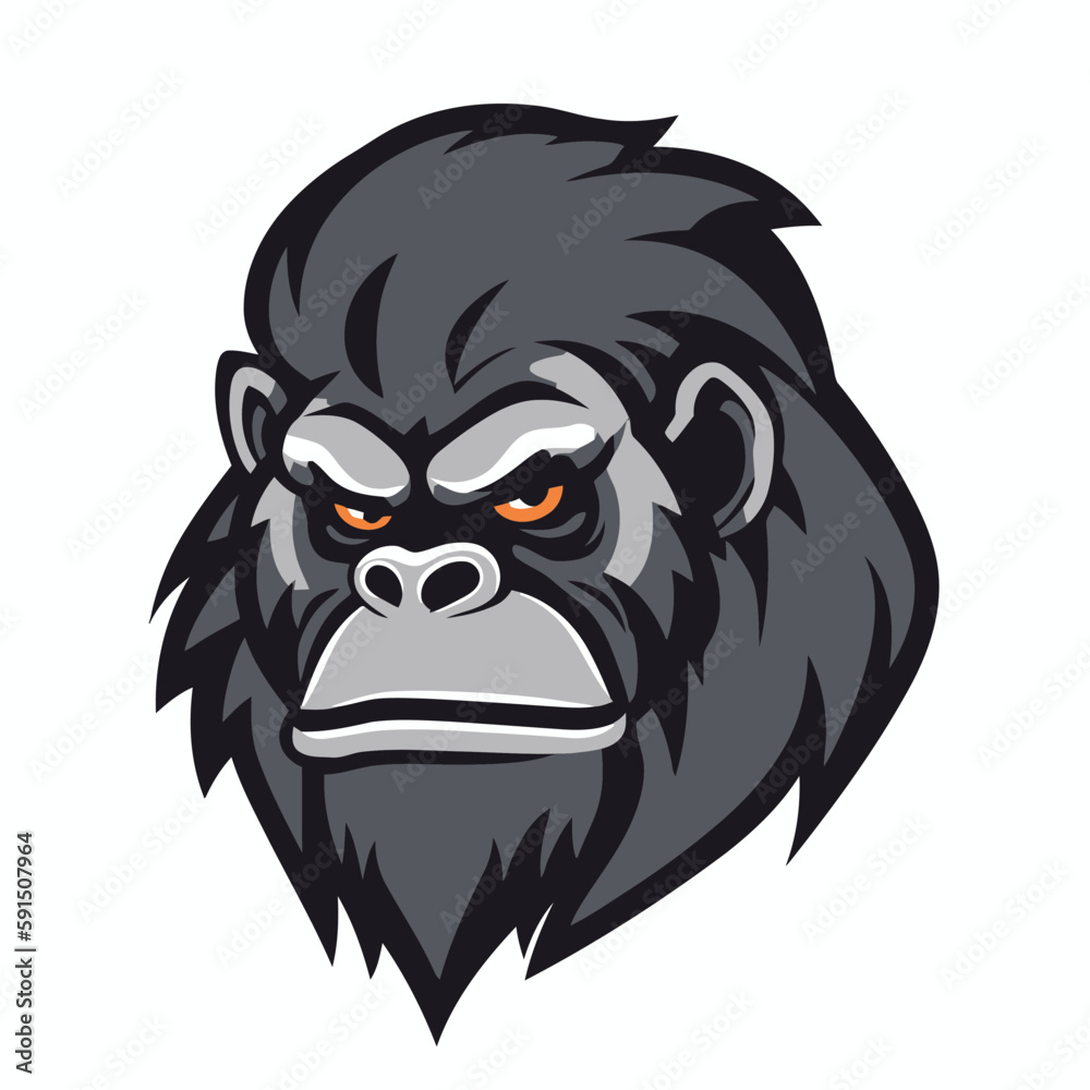 Gorilla head gaming logo esport