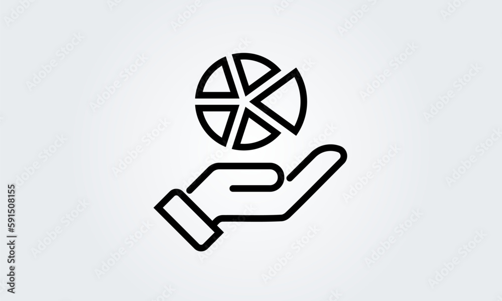 Pie chart icon, Business, financial report research, data analysis sign, symbol, logo, vector illustration