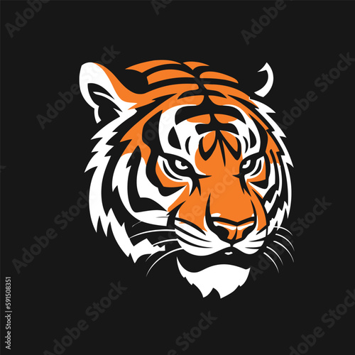 Fototapeta Naklejka Na Ścianę i Meble -  Tiger head gaming logo esport