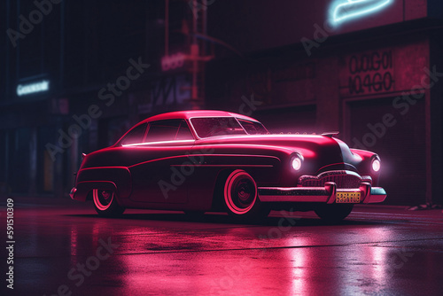 Retro car in cyberpunk world © Alex