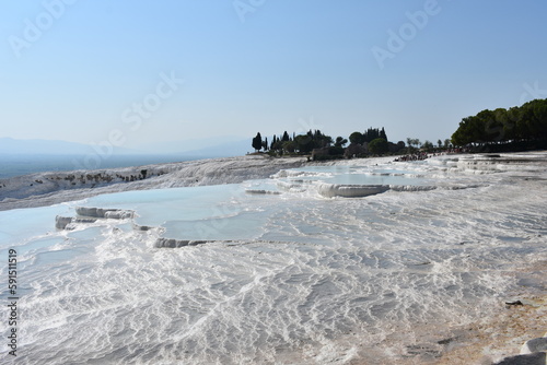 A view of Pamukkale terraces 
