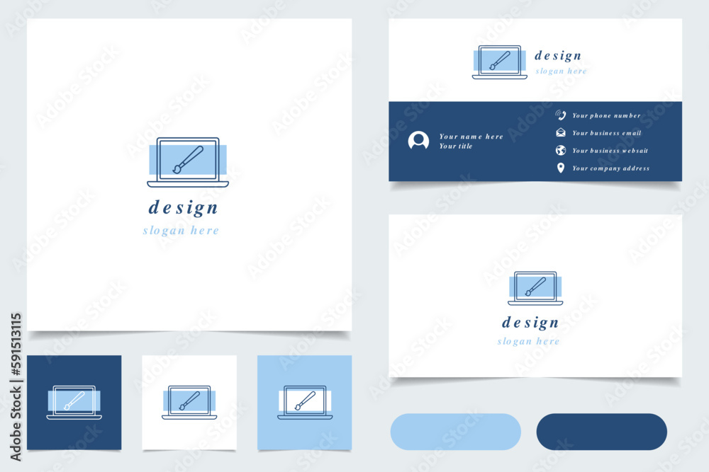 Design logo design with editable slogan. Branding book and business card template. Design logo design with editable slogan. Branding book and business card template.