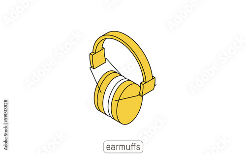 Earmuffs Illustration of handy noise reduction goods