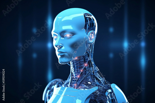 AI robot with humanoid features