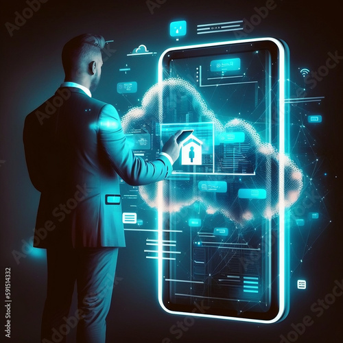 Businessman and Internet of Things