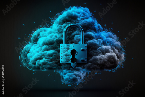 Abstract illustration of cloudsecurity 