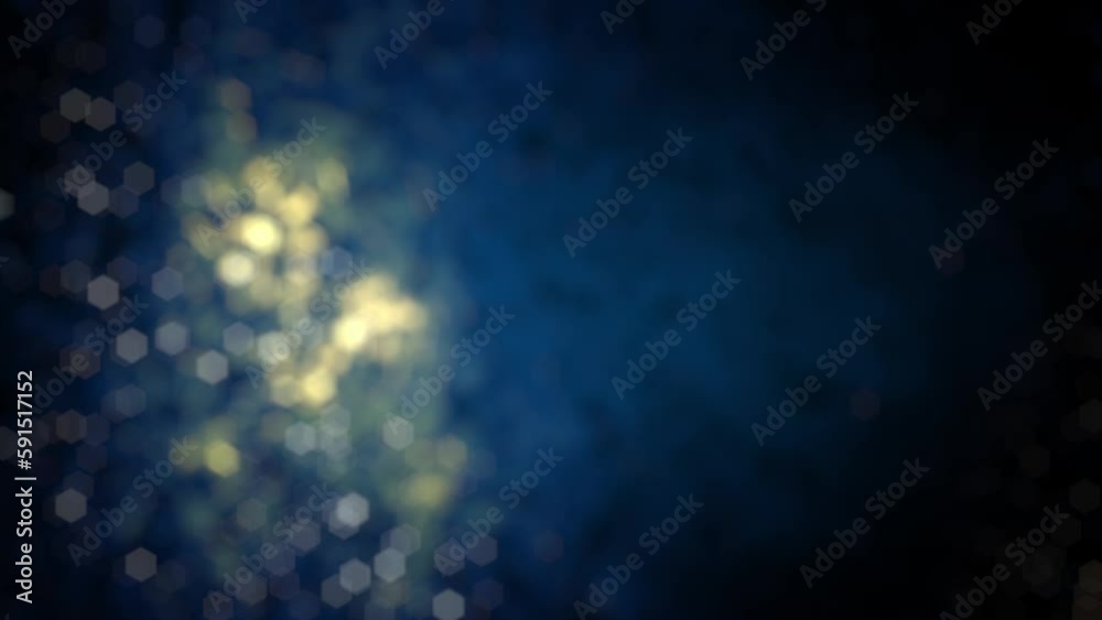 glowing blue or cyan and yellow biological lines surface bokeh bg - loop video