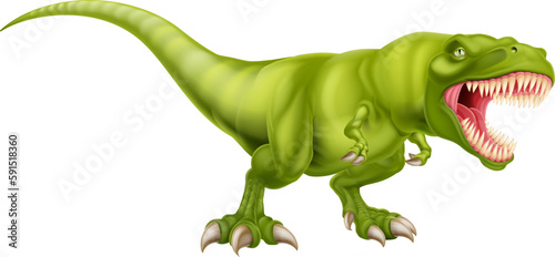 Tyrannosaurus T Rex Dinosaur Cartoon Roaring