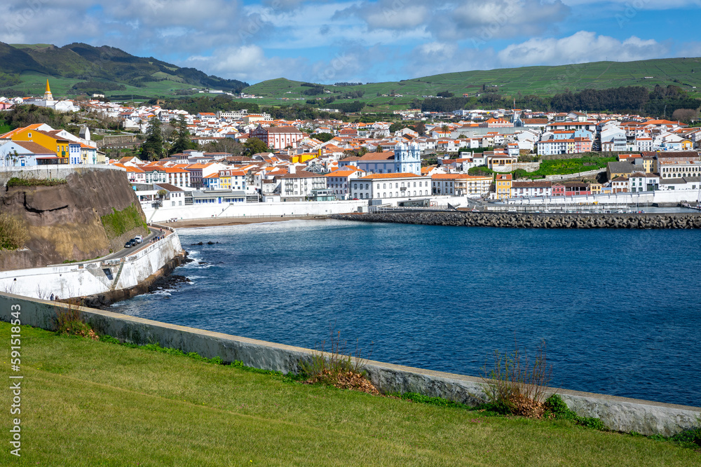 Terceira. Angra do Heroismo. Historic fortified city and the capital of the Portuguese island of Terceira in the Autonomous Region of the Azores. Portugal.