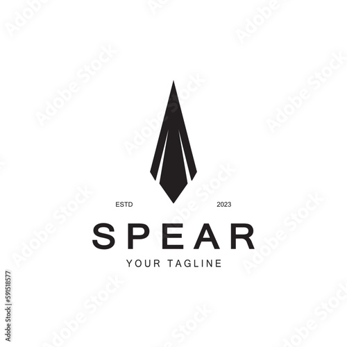 Spear logo icon vector illustration design.Head spear logo vintage illustration design vector