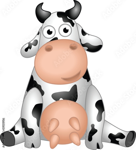 funny cartoon cow