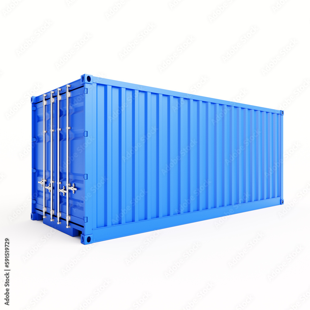 Shipping container isolated on white background 3d rendering Shipping container isolated on white background 3d rendering