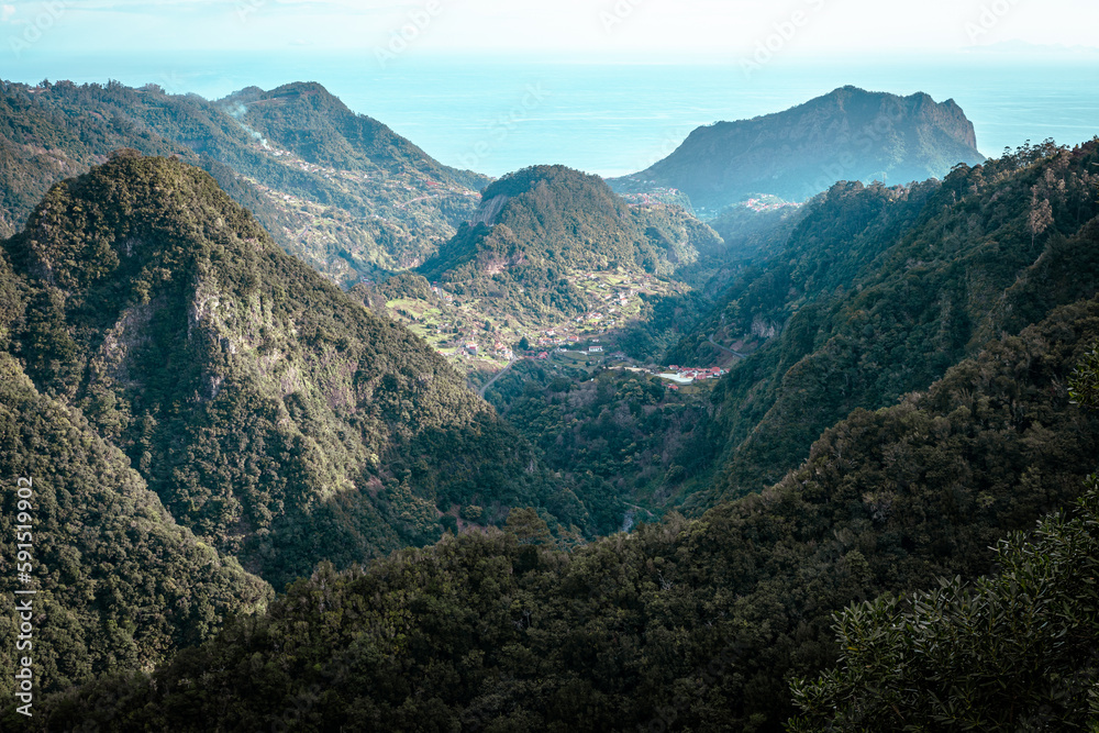 View from the Balcoes de Ribeiro Frio, Madeira islands, Portugal. 