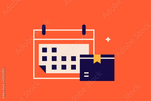 Logistics illustration in flat style design. Vector illustration.