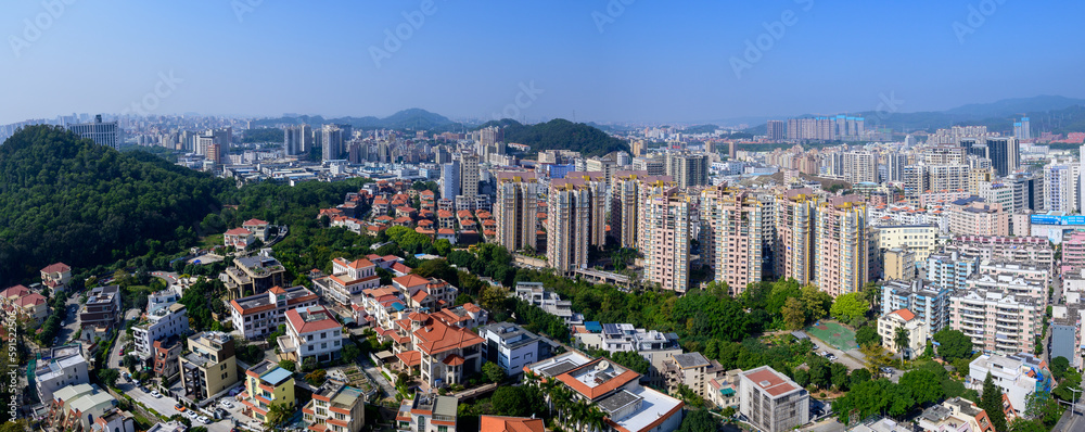 view of Chang'an town in Dongguan city, Guangdong province, China 