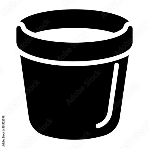 bucket glyph icon